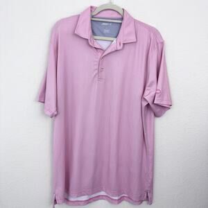 Johnnie-O Mens Poe Polo Shirt Size L JMPO4110 Active Summer Casual Pink